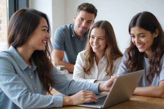 A diverse group of people attending a health and wellness webinar on laptops, symbolizing community and global reach.